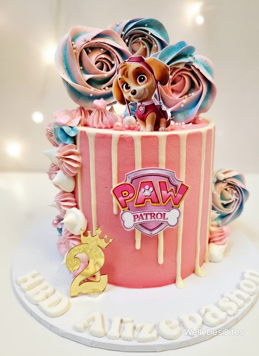 Kids themed eggless cake by WellyDesiBites